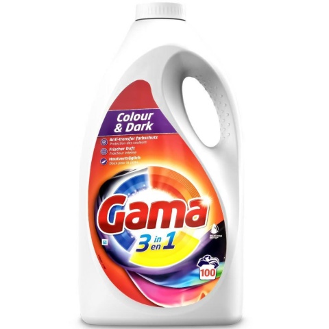 Gama/Vizir 3w1 Color & Dark żel do prania tkanin kolorowych i ciemnych 4,5 L - 100 prań