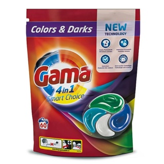 Gama/Vizir 4in1 Colors & Darks kapsułki do prania tkanin kolorowych i ciemnych 60 szt.