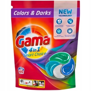 Gama/Vizir 4in1 Colors & Darks kapsułki do prania tkanin kolorowych i ciemnych 60 szt.