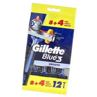Gillette Blue 3 Smooth 12 szt. - jednorazowe maszynki do golenia z potrójnym ostrzem