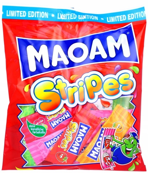 Gumy Owocowe HARIBO MaoaM Stripes 175 g DE Gumy Owocowe HARIBO MaoaM Stripes 175 g DE