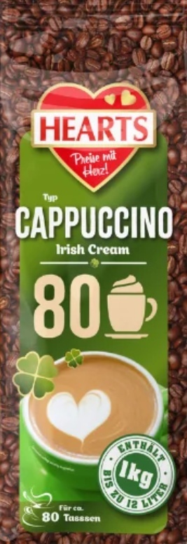 Hearts Cappuccino Irish Cream 1kg kawa rozpuszczalna