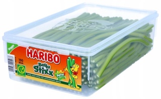 Haribo Balla Stixx Jabłkowe 150 szt. 1125g żelki o smaku jabłka, bez żelatyny
