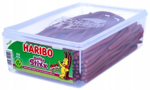 Haribo Balla Stixx Kable Wiśniowe 150 szt. 1125g - niemieckie żelki wegetariańskie
