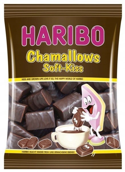 Haribo Chamallows Soft-Kiss Pianki w Czekoladzie 200 g - Oryginalne z Niemiec Haribo Chamallows Soft-Kiss Pianki w Czekoladzie 200 g - Oryginalne z Niemiec