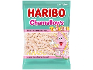 Haribo Chamallows Twirlies 200 g Pianki marshmallow o smaku waniliowym
