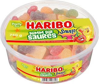 Haribo Nimm Dir Saures 750 g - Owocowa mieszanka kwaśnych żelków w dużym opakowaniu