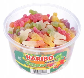 Haribo Żelki Dinozaury Sauerier 1350 g - Oryginalne kwaśne żelki z Niemiec