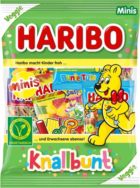 Haribo Żelki Knallbunt Minis 230g - Mieszanka kolorowych klasyków Haribo Haribo Żelki Knallbunt Minis 230g - Mieszanka kolorowych klasyków Haribo