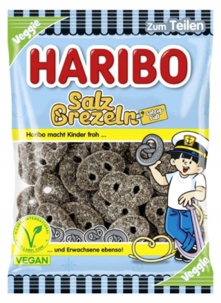 Haribo Żelki Salz Brezeln 175 g - Słone lukrecjowe precle z Niemiec