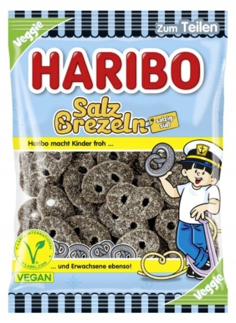 Haribo Żelki Salz Brezeln 175 g - Słone lukrecjowe precle z Niemiec