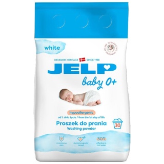 JELP Baby 0+ hipoalergiczny proszek do prania bieli dla dzieci 2,25 kg 30 prań