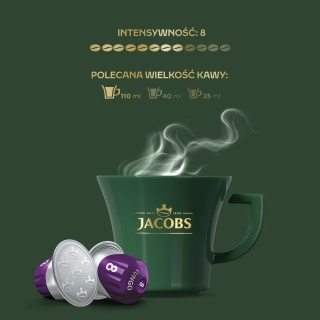 Jacobs Lungo 8 Intenso 20 kapsułek do Nespresso intensywne lungo aromaty cytrusowe