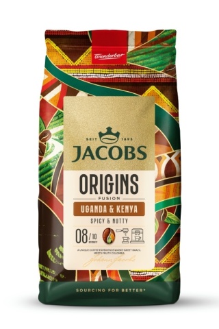 Jacobs Origins Fusion Uganda Kenya 1 kg kawa ziarnista intensywna afrykańska