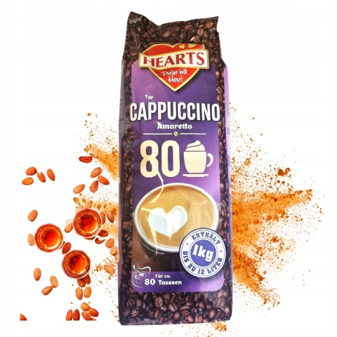 Kawa cappuccino Hearts Amaretto 1000g
