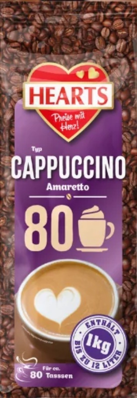 Kawa cappuccino Hearts Amaretto 1000g