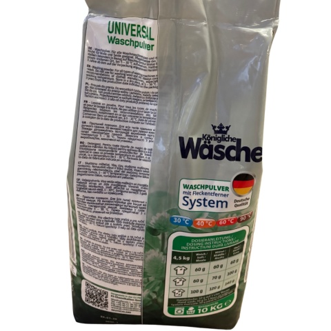 Königliche Wäsche Proszek do prania uniwersalny 10 kg DE - 142 prań Königliche Wäsche Proszek do prania uniwersalny 10 kg DE - 142 prań