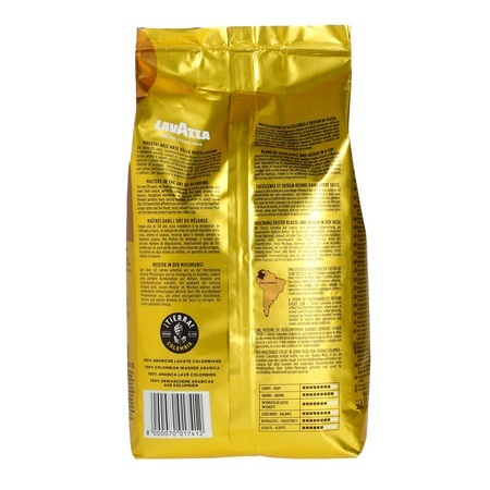Lavazza Tierra Colombia kawa ziarnista 1 kg 100% Arabica średnie palenie owocowo kwiatowy aromat