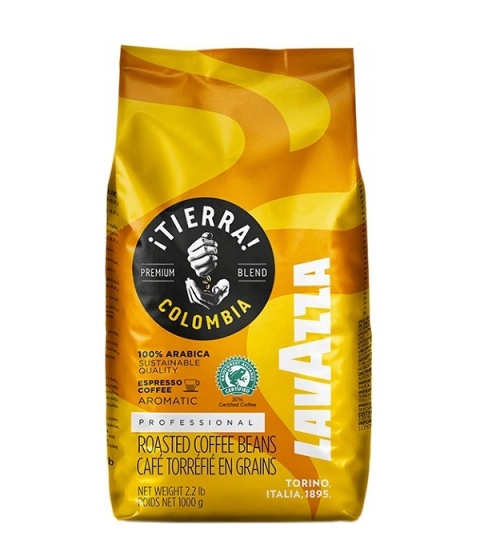 Lavazza Tierra Colombia kawa ziarnista 1 kg 100% Arabica średnie palenie owocowo kwiatowy aromat
