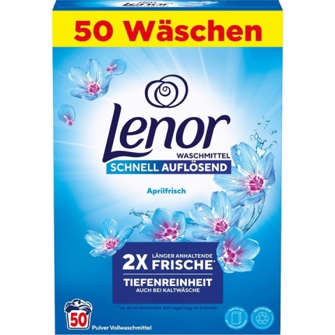 Lenor Aprilfrisch Proszek do prania białego 3 kg - 50 prań Lenor Aprilfrisch Proszek do prania białego 3 kg - 50 prań