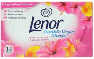 Lenor Pink Blossom Chusteczki zapachowe do suszarki 34 szt. Sparkling Bloom & Yellow Poppy