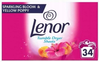 Lenor Pink Blossom Chusteczki zapachowe do suszarki 34 szt. Sparkling Bloom & Yellow Poppy
