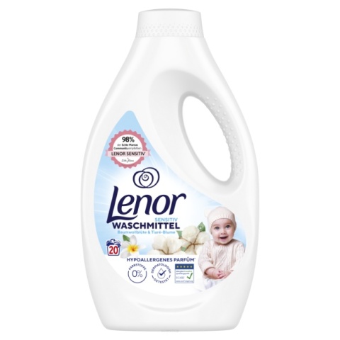 Lenor Sensitive Koncentrat Płyn do Prania 1L - Dla dzieci i alergików z Niemiec Lenor Sensitive Koncentrat Płyn do Prania 1L - Dla dzieci i alergików z Niemiec