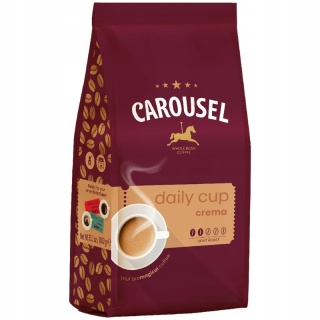 Carousel Daily Cup Crema 1 kg - Kawa ziarnista z aksamitną pianką i nutami orzechów