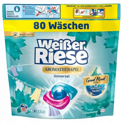 Weisser Riese kapsułki do prania Aromatherapie Uniwersalne 80szt. DE