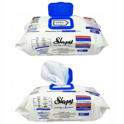 Sleepy Chusteczki Czyszczące Uniwersalne Easy Clean Blue 100 sztuk