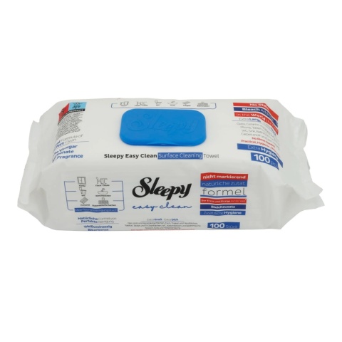 Sleepy Chusteczki Czyszczące Uniwersalne Easy Clean Blue 100 sztuk