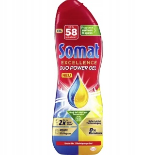 Somat Excellence Duo Power Gel Cytryna i Limonka 928 ml - Żel do zmywarki all-in-one