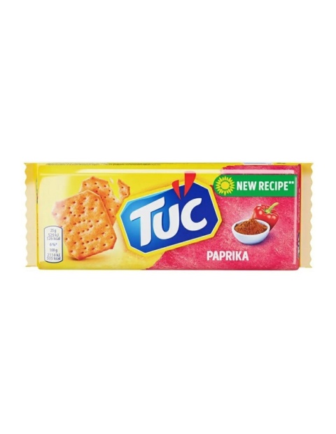 TUC Paprika Krakersy 100 g - Chrupiące słone ciasteczka o smaku papryki TUC Paprika Krakersy 100 g - Chrupiące słone ciasteczka o smaku papryki