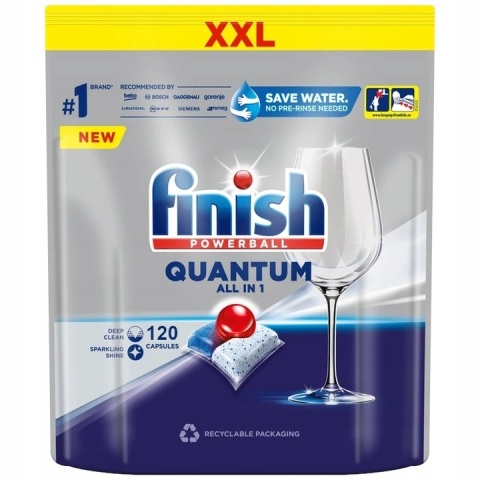 Tabletki do zmywarki Finish Quantum All in One 120 szt. XXL Tabletki do zmywarki Finish Quantum All in One 120 szt. XXL