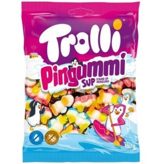 Trolli Pingummi Żelki Pingwiny 150 g - Bez glutenu i laktozy