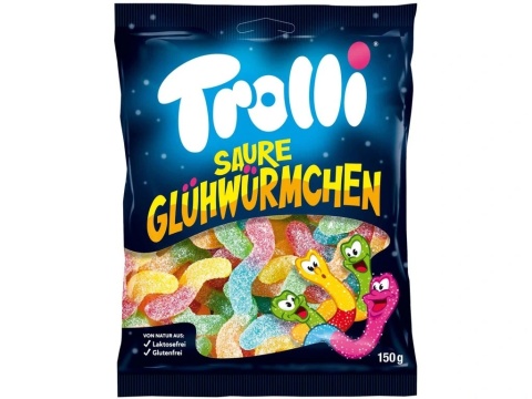 Trolli Saure Glühwürmchen żelki kwaśne świetliki 150 g owocowe robaczki