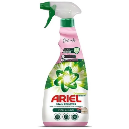 Ariel Diamond Bright Delicates odplamiacz w sprayu do białych i kolorowych tkanin 750 ml