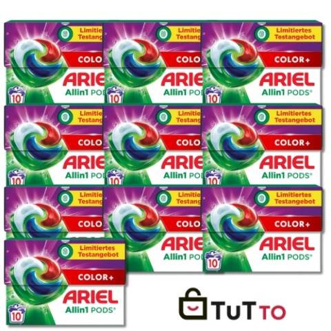Ariel kapsułki do prania 3w1 Color+ niemieckie do koloru 100 szt All in One