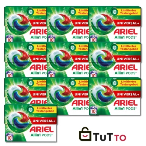 Ariel kapsułki do prania 3w1 Universal+ niemieckie uniwersalne 100 szt
