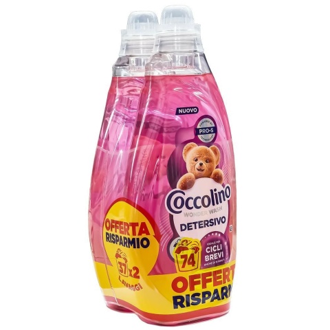 Coccolino Ultra Care płyn do prania kolorowych tkanin 2x1,48L 74 prania