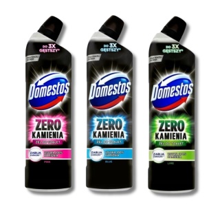 Domestos zestaw żeli do WC zero kamienia (3x 750 ml) zielony, niebieski, różowy