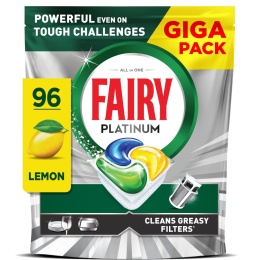 Fairy Platinum All In One do zmywarki cytrynowe 96 Sztuk