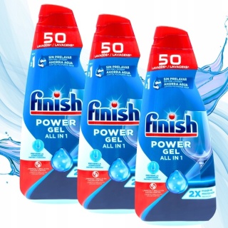 Finish All In One Regular Power Gel żel do zmywarki zestaw 3 x 1 l (150 myć)