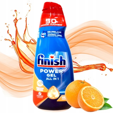 Finish All-in-One Anti-Odor Orange żel do zmywarki zestaw 3 x 1 l (150 myć)