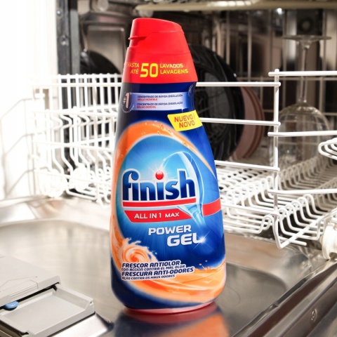 Finish All-in-One Anti-Odor Orange żel do zmywarki zestaw 3 x 1 l (150 myć)