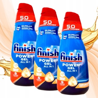 Finish All-in-One Anti-Odor Orange żel do zmywarki zestaw 3 x 1 l (150 myć)