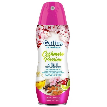 Gallus odświeżacz powietrza spray 5w1 Kaszmirowa Pasja Cashmere Passion 300 ml