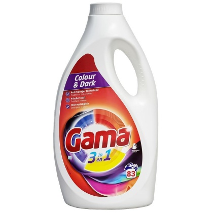 Gama/Vizir 3w1 Colour & Dark uniwersalny żel do prania kolorów i ciemnych tkanin 3,735 L - 83 prania