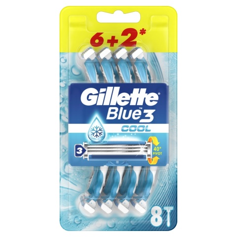 Gillette Blue 3 Comfort Cool maszynki jednorazowe do golenia 8 szt.