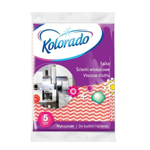 Kolorado ścierka Falka wiskozowa 5 szt chłonna do kuchni i łazienki